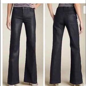 7 FOR ALL MANKIND BLUE SHINE GINGER WIDE LEG FLARE